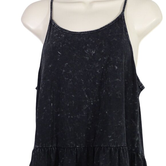 Olivia Rae Black Tie Dye Sleeveless Tiered Cami Tank Dress Women Size M - Picture 2 of 9